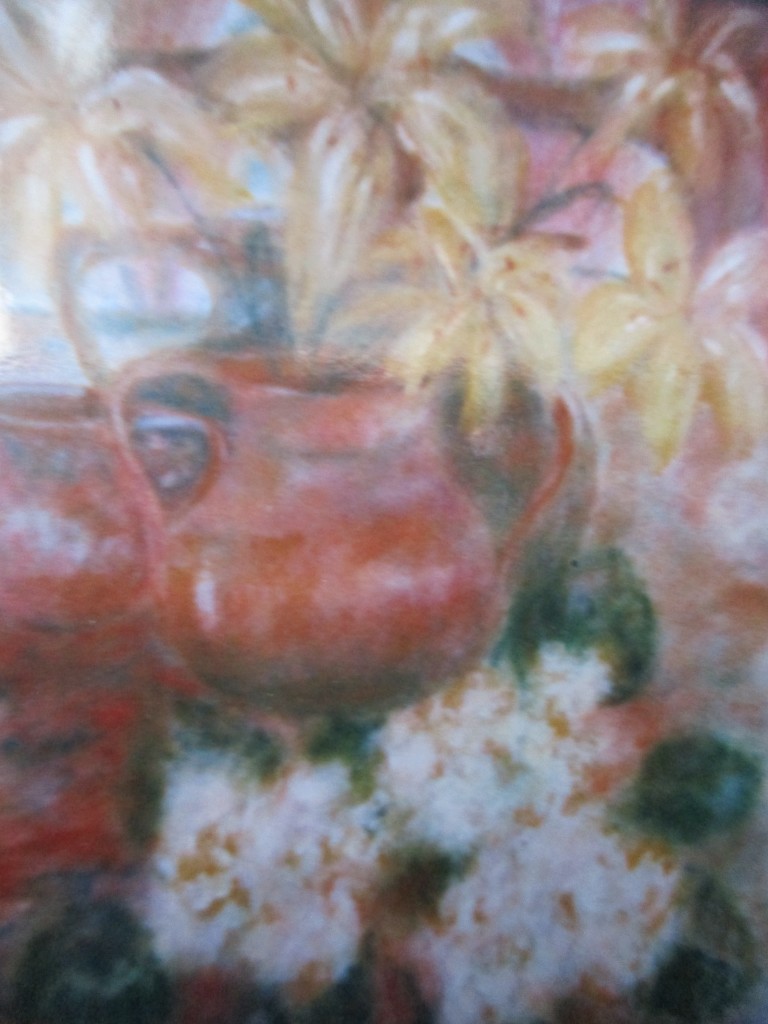 A jug of flowers-oil on canvas-40x50cm