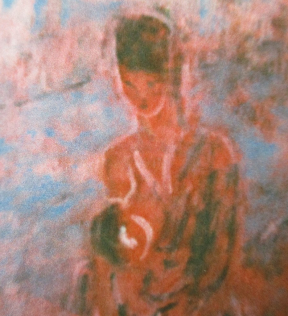 Breast-feeding-oil on canvas-30x40cm