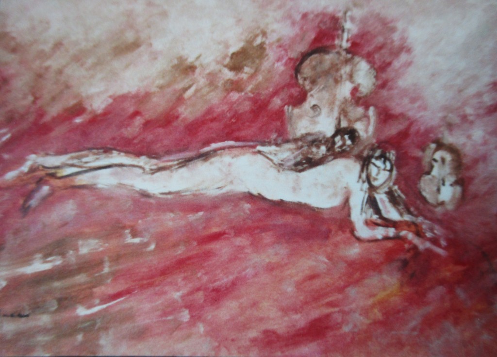 Musicians couple-gouache-40x50cm