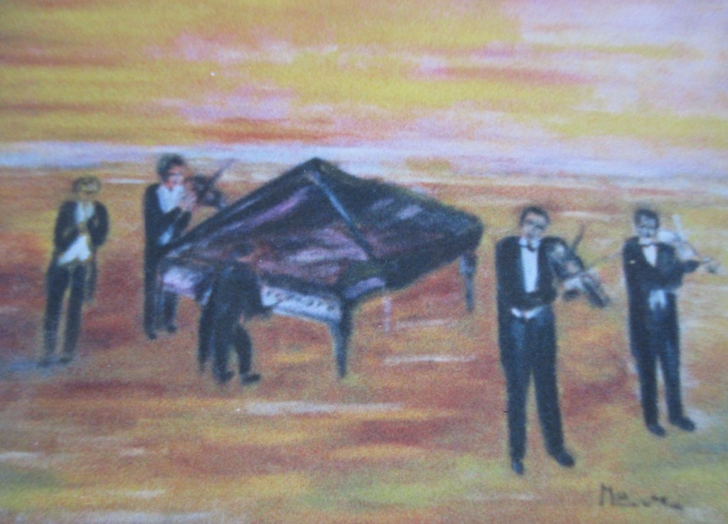 Sunset concert-oil on canvas-50x70cm