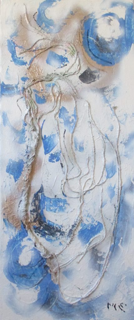 Morning-acrylic on canvas and mixed media-30x70cm