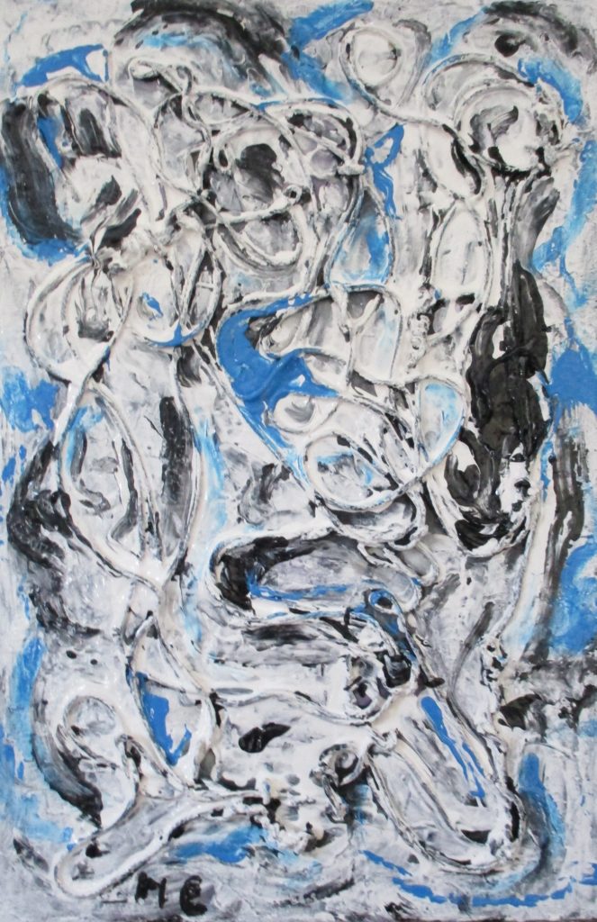 Snowstorm-acrylic on canvas and mixed media-40x60cm