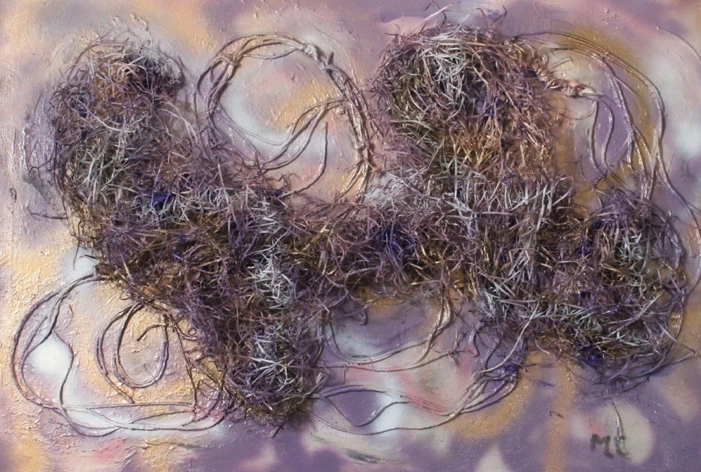 Lilac-mixed media on canvas-60x90cm